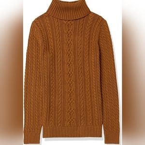 Fisherman Cable Turtleneck sweater 100% cotton